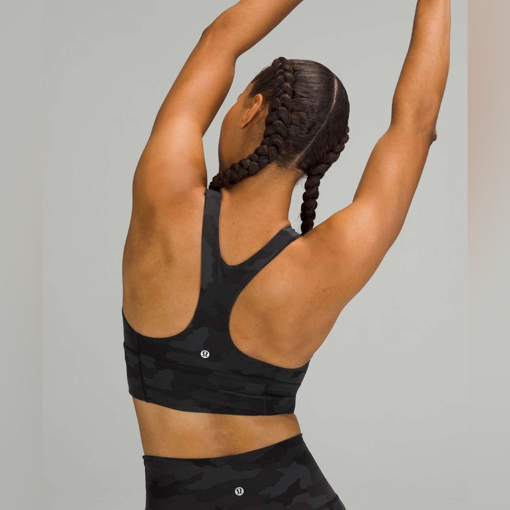 Lululemon Wunder Train Longline Bra Heritage 365 Camo Coal Size 8 C/D - Picture 7 of 7